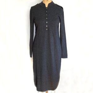J. Jill Midi Sweater Dress Charcoal Gray / S